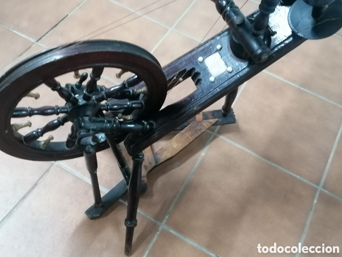 Antig&uuml;edades: Rueca antigua alemana - Foto 3