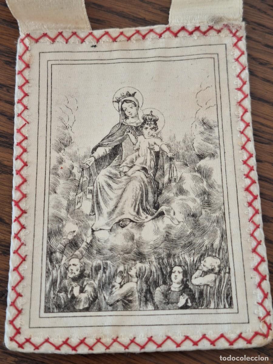 Antig&uuml;edades: Escapulario Virgen del Rosario - Foto 3