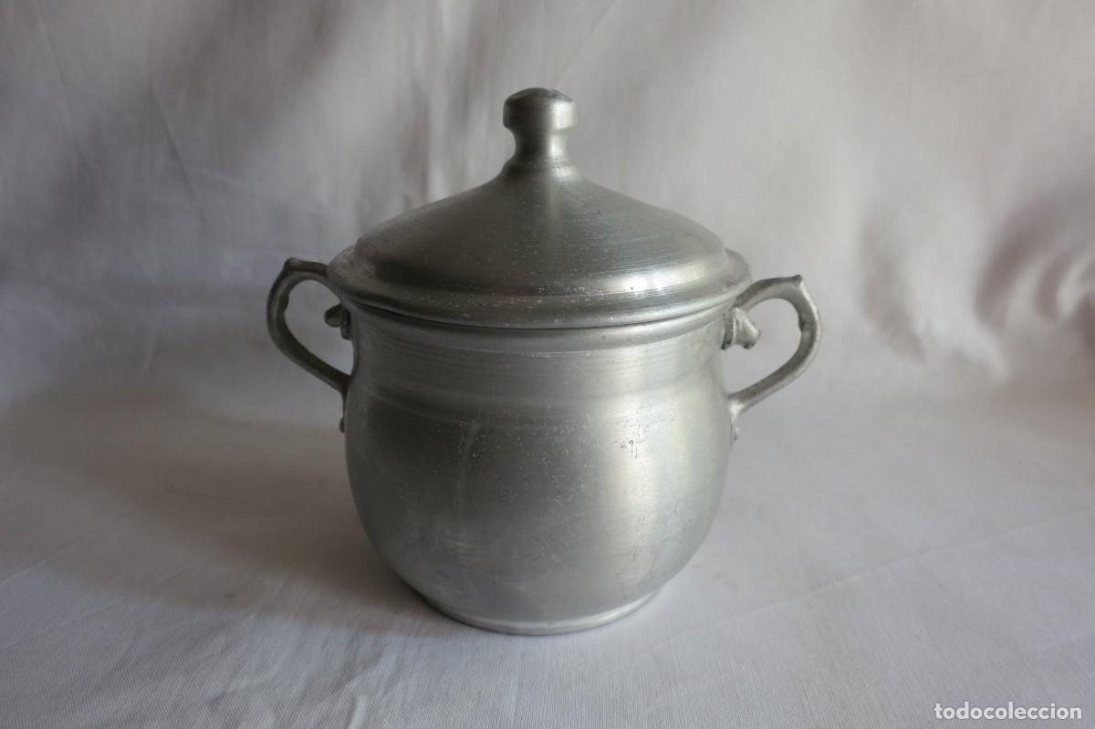 Antig&uuml;edades: azucarero de aluminio antiguo - Foto 1