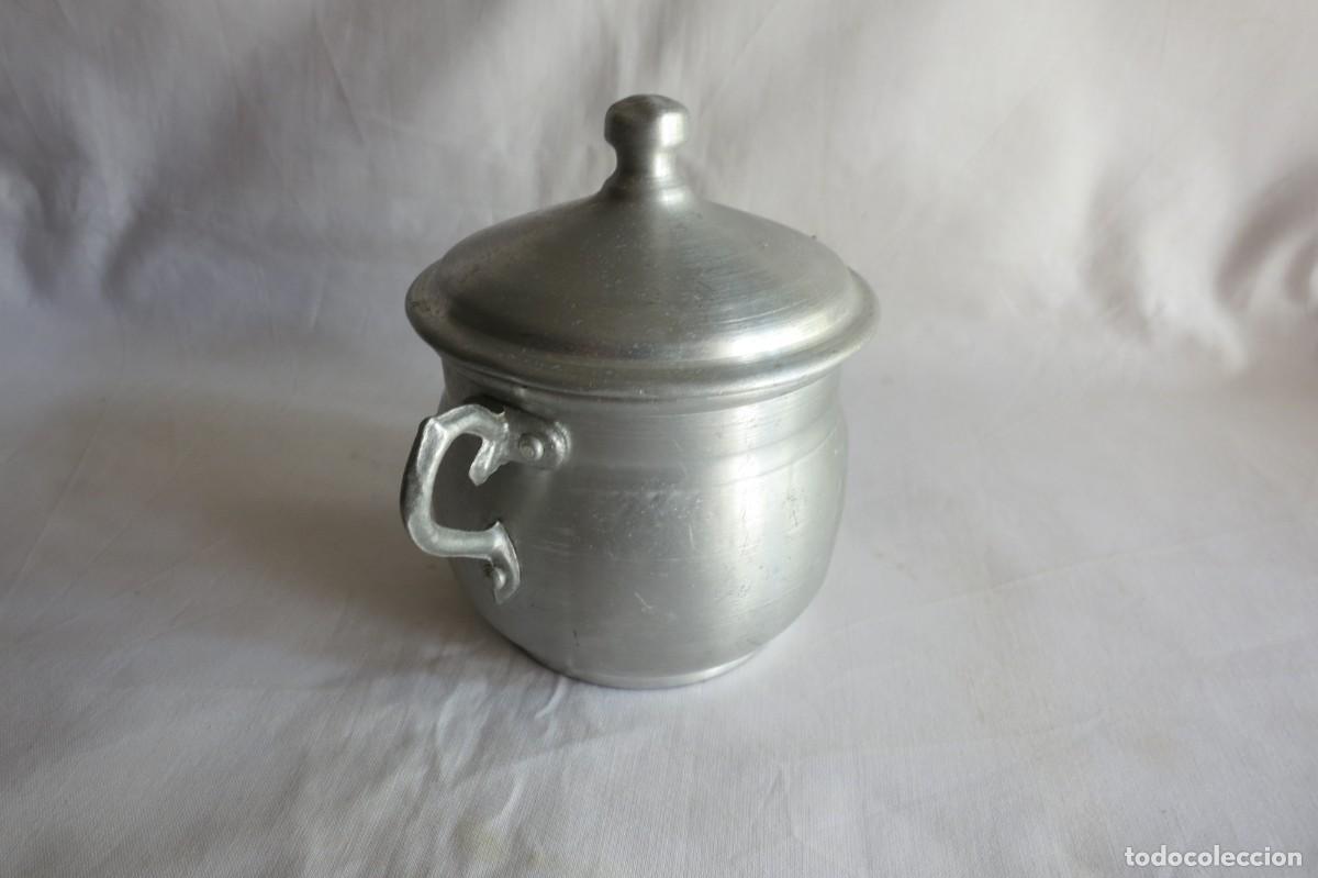 Antig&uuml;edades: azucarero de aluminio antiguo - Foto 3