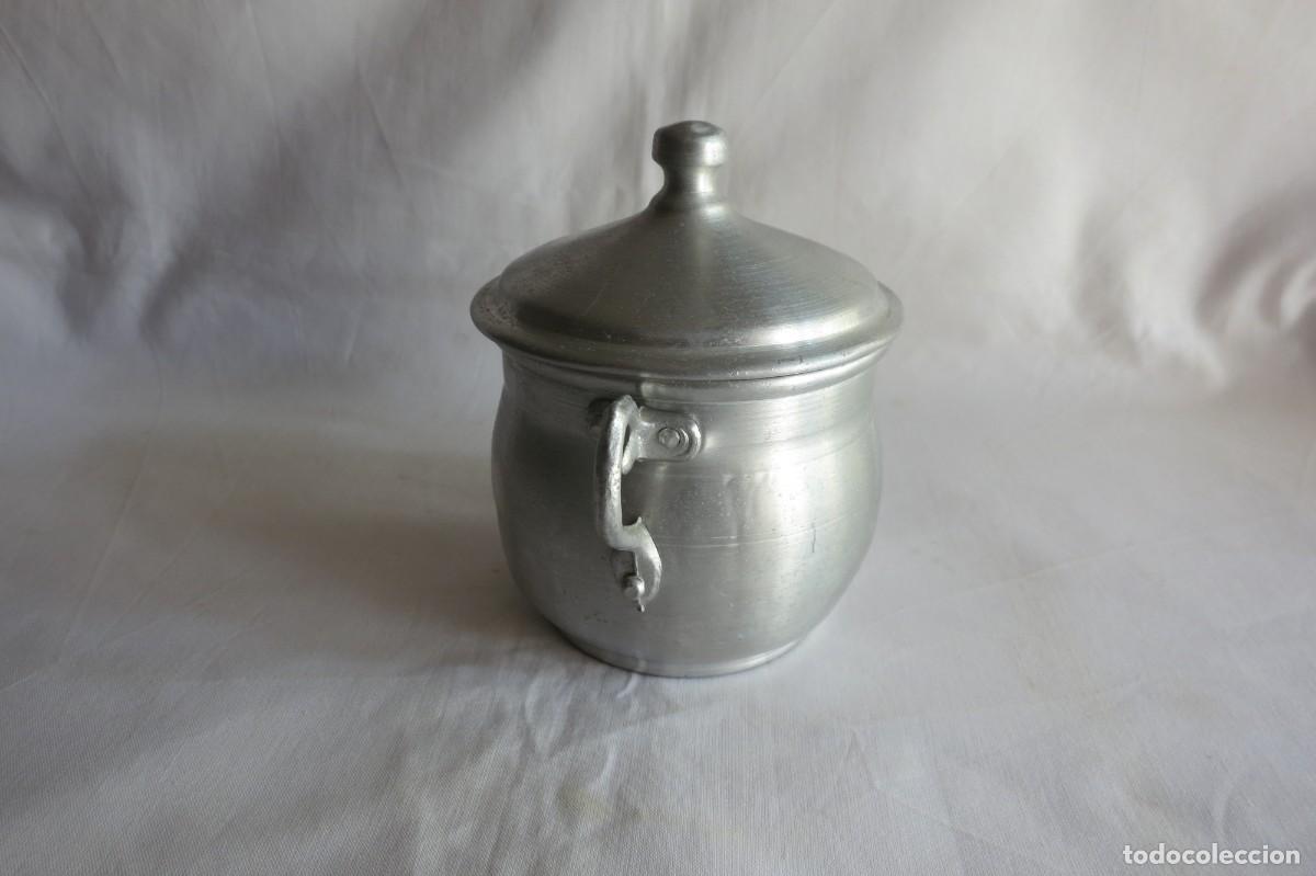 Antig&uuml;edades: azucarero de aluminio antiguo - Foto 5