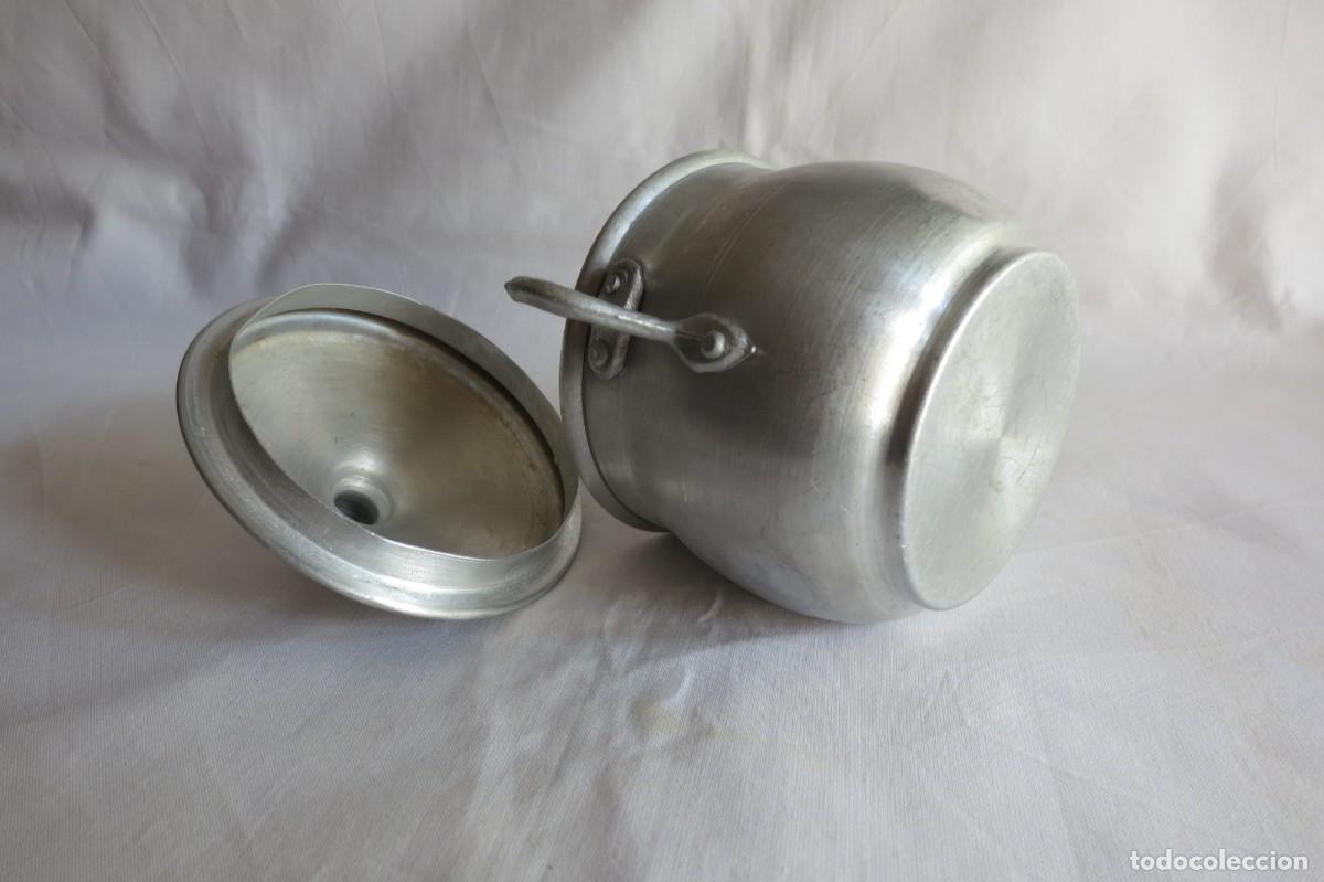 Antig&uuml;edades: azucarero de aluminio antiguo - Foto 6