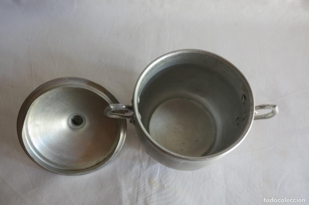 Antig&uuml;edades: azucarero de aluminio antiguo - Foto 7