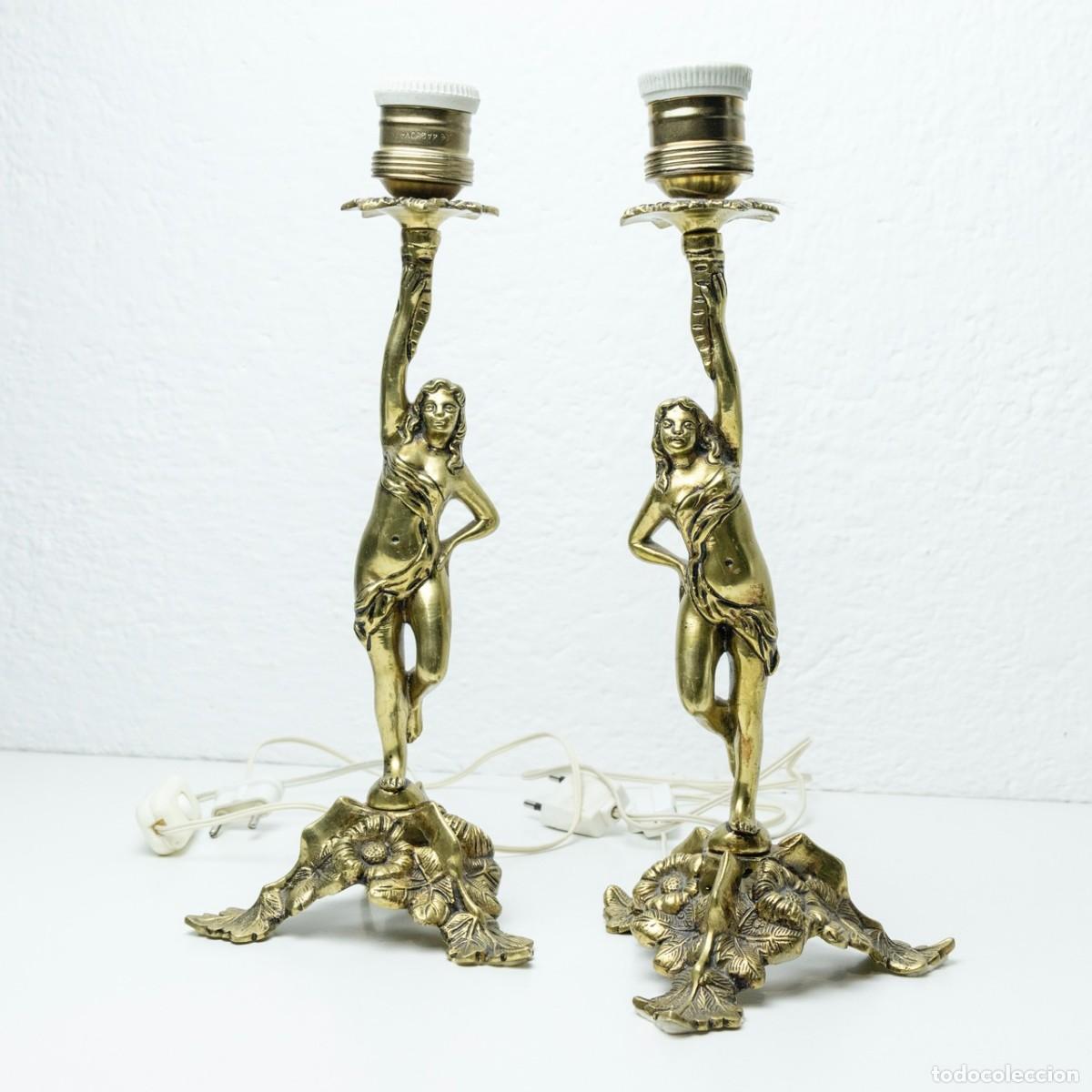 Antig&uuml;edades: Apliques L&aacute;mparas Bronce - Foto 1