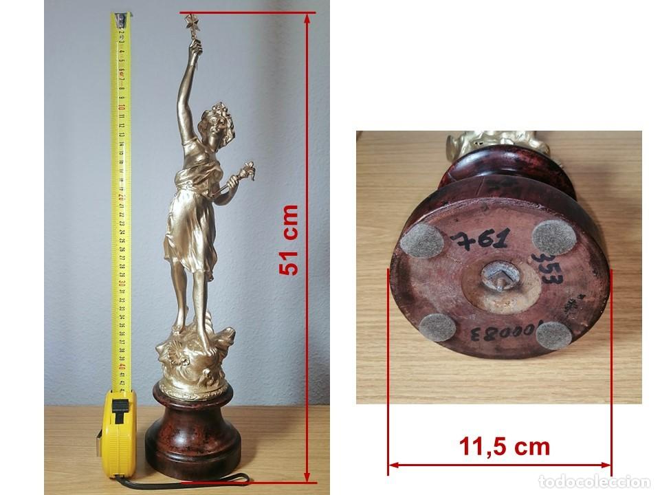 Antig&uuml;edades: FIGURA FRANCESA DE CALAMINA DORADA - Foto 3