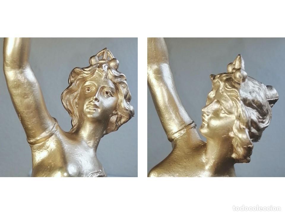 Antig&uuml;edades: FIGURA FRANCESA DE CALAMINA DORADA - Foto 5