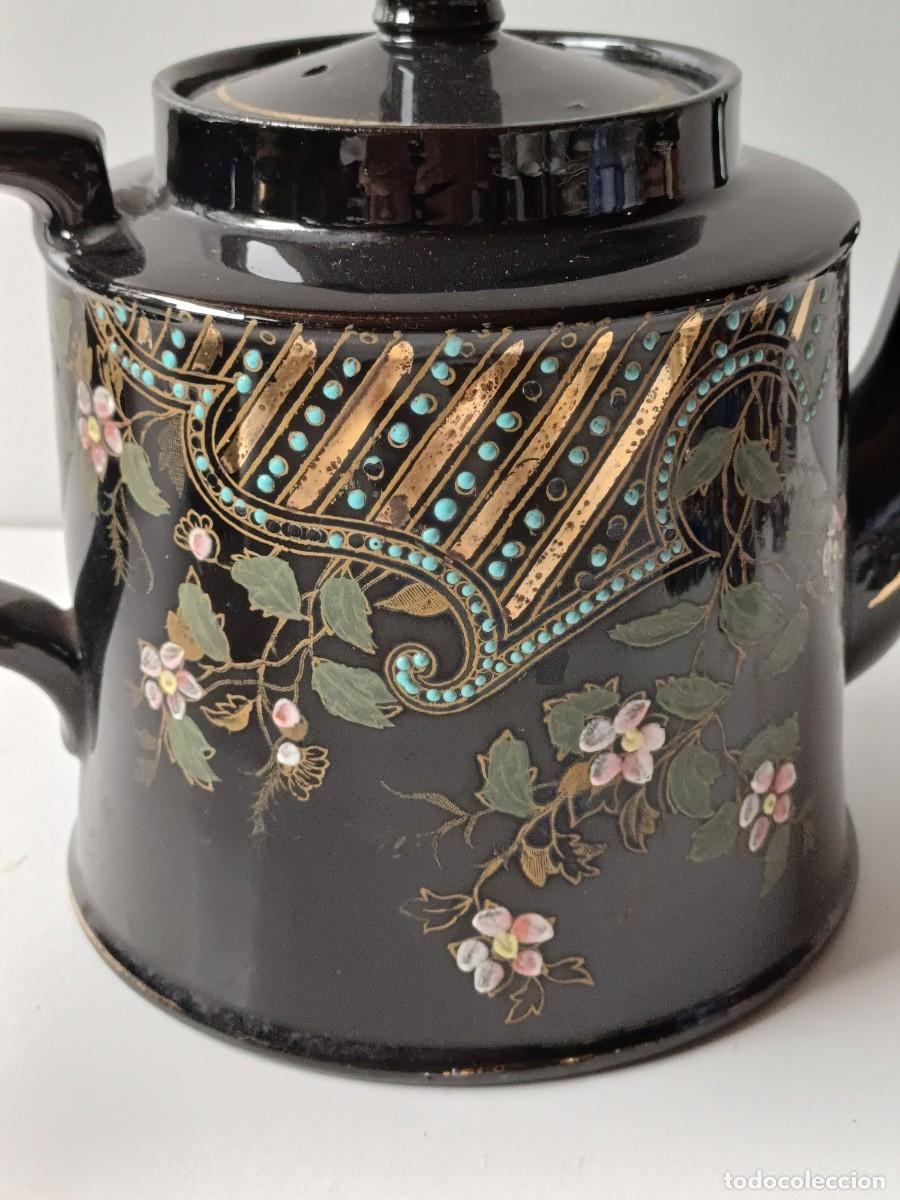 Antig&uuml;edades: BRISTOL CAFETERA INGLESA Ceramica NEGRA - Foto 2