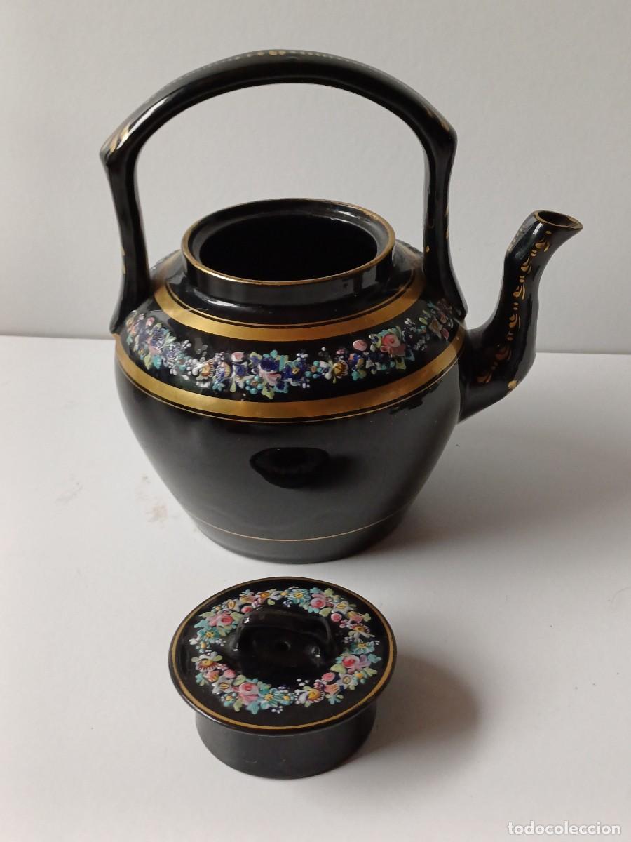 Antig&uuml;edades: BRISTOL CAFETERA INGLESA Ceramica NEGRA - Foto 3