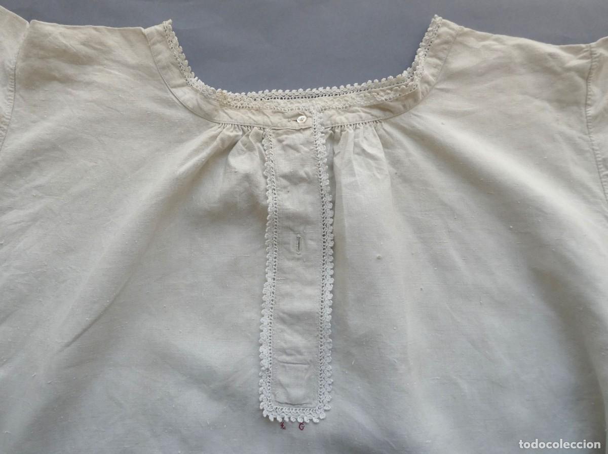 Antig&uuml;edades: ANTIGUO CAMIS&Oacute;N DE LINO S.XIX - Foto 4