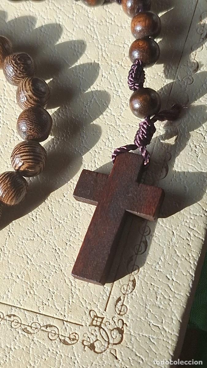Antig&uuml;edades: Antiguo Rosario de Madera con Pulsera - Foto 3
