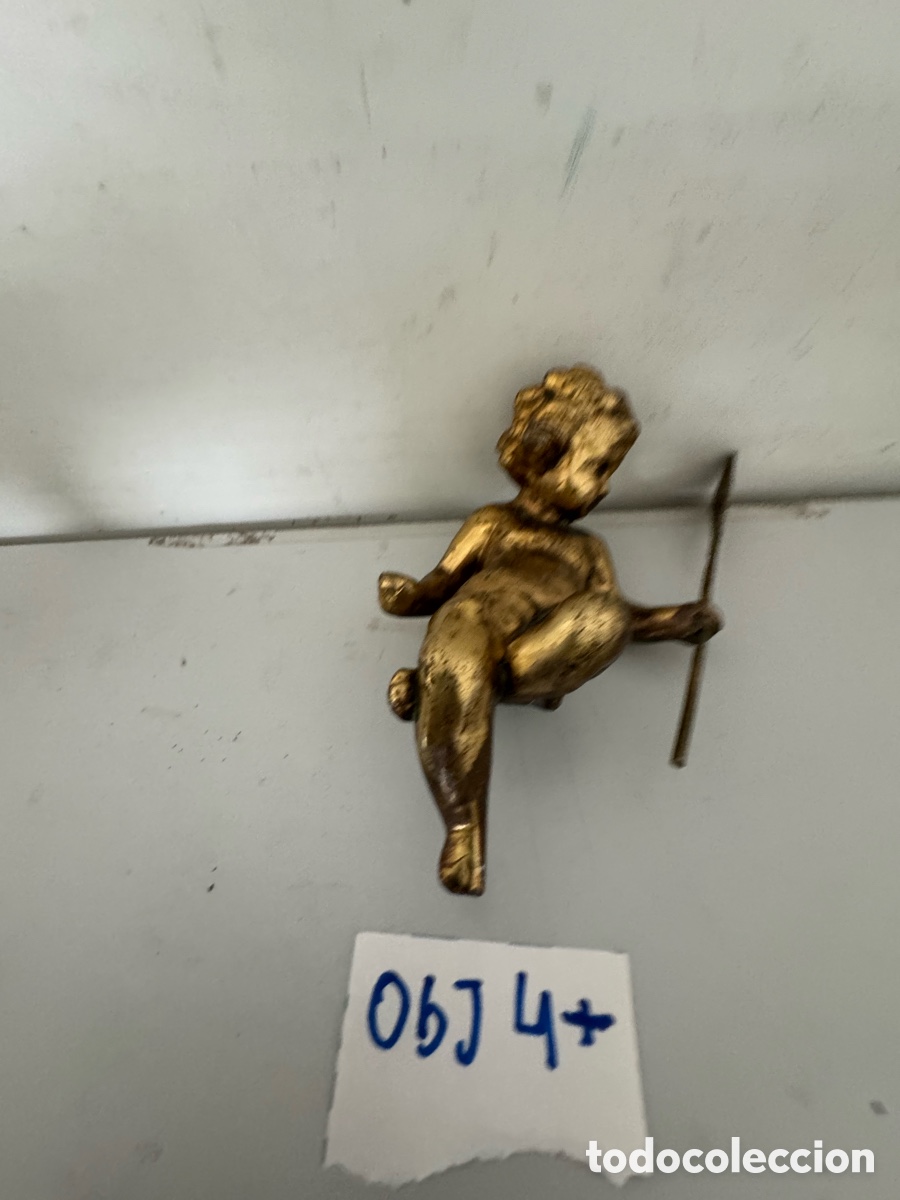 Antig&uuml;edades: &Aacute;ngel de lat&oacute;n siglo XIX - Foto 2