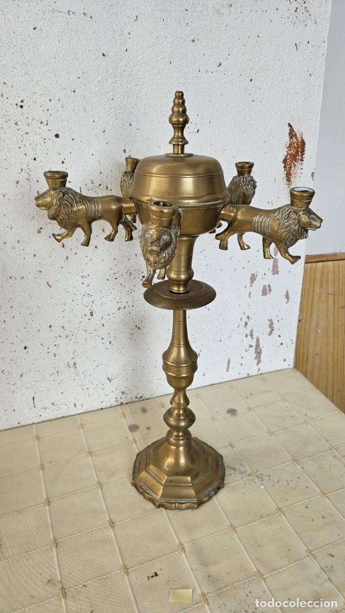 Antig&uuml;edades: velon de bronce antiguo - Foto 1
