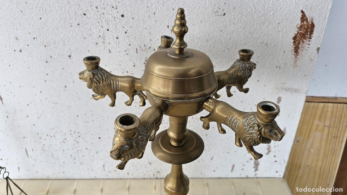 Antig&uuml;edades: velon de bronce antiguo - Foto 2