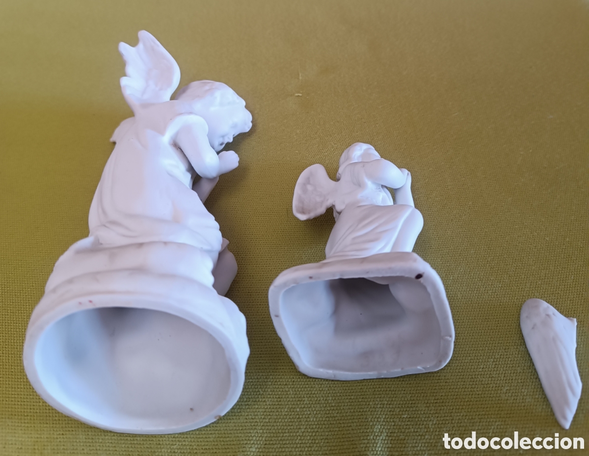 Antig&uuml;edades: Preciosos &Aacute;NGELES en marmolina. - Foto 5