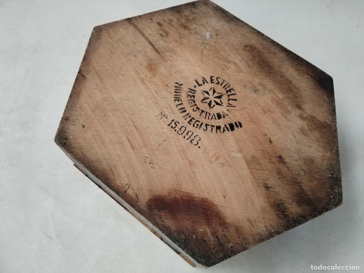 Antig&uuml;edades: caja antigua exagonal la estrella - Foto 7
