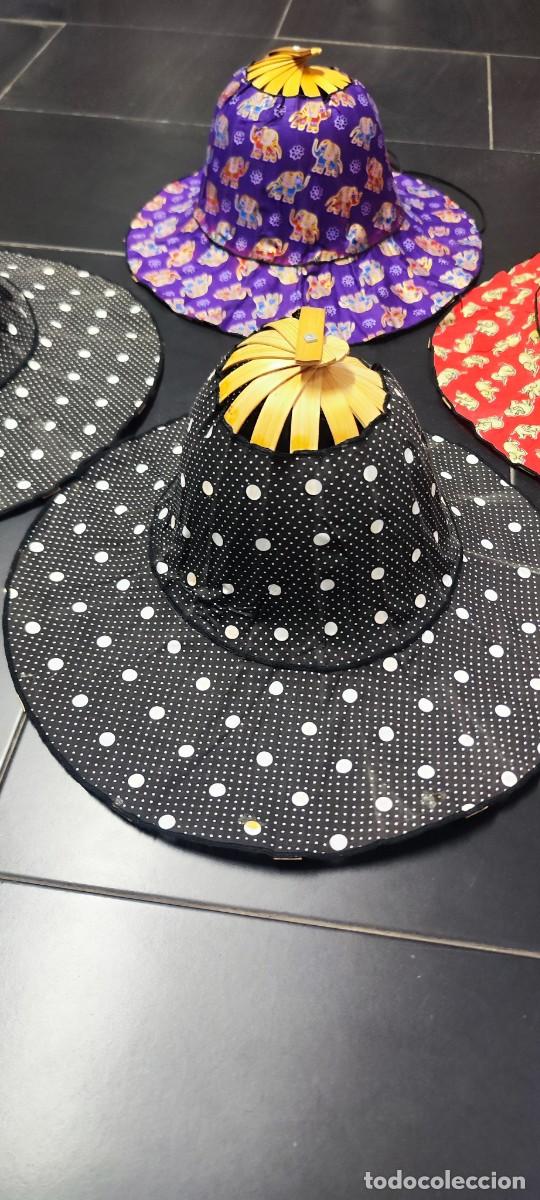Antig&uuml;edades: Pack 4 Sombreros pamela oriental de bamb&uacute;. - Foto 1