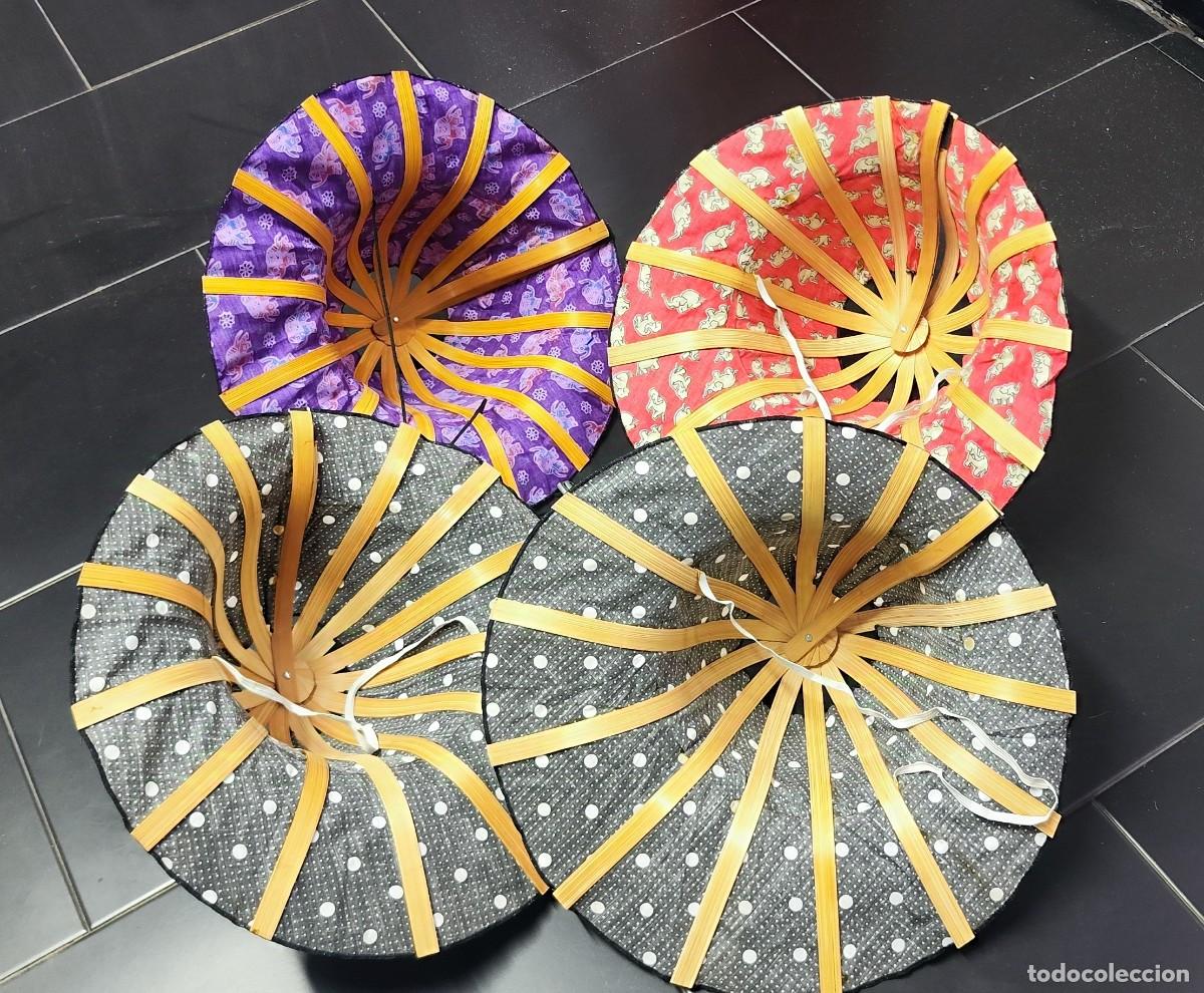Antig&uuml;edades: Pack 4 Sombreros pamela oriental de bamb&uacute;. - Foto 3