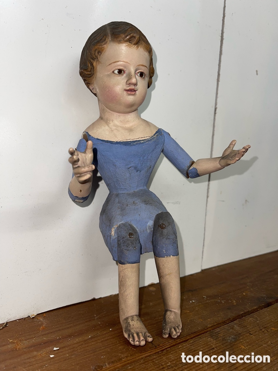 Antig&uuml;edades: Ni&ntilde;o Jes&uacute;s sentado capipota - Foto 3