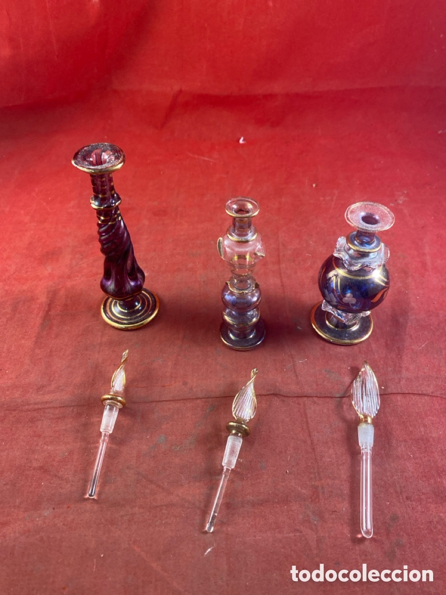 Antig&uuml;edades: PERFUMEROS EGIPCIOS DE CRISTAL ANTIGUO - Foto 2