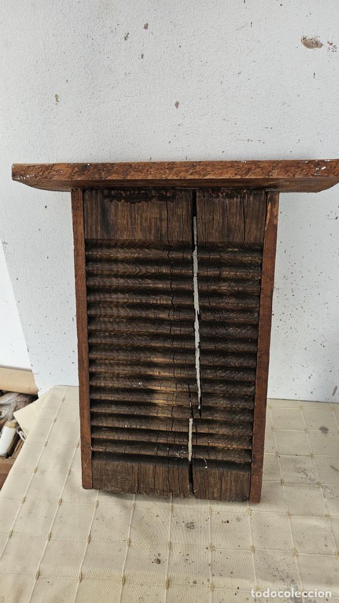 Antig&uuml;edades: tabla de lavar de madera antigua - Foto 4