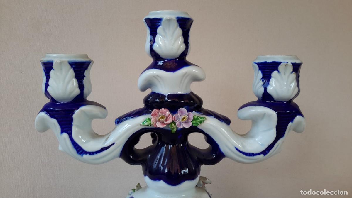 Antig&uuml;edades: Candelabro de porcelana - Foto 5