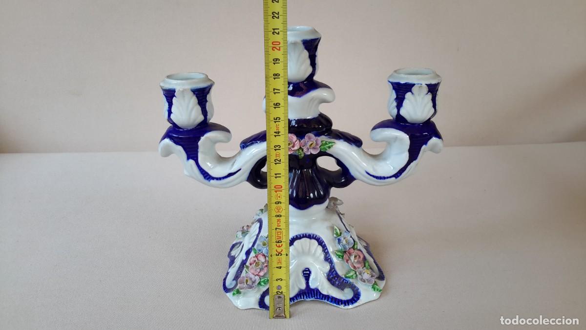 Antig&uuml;edades: Candelabro de porcelana - Foto 8