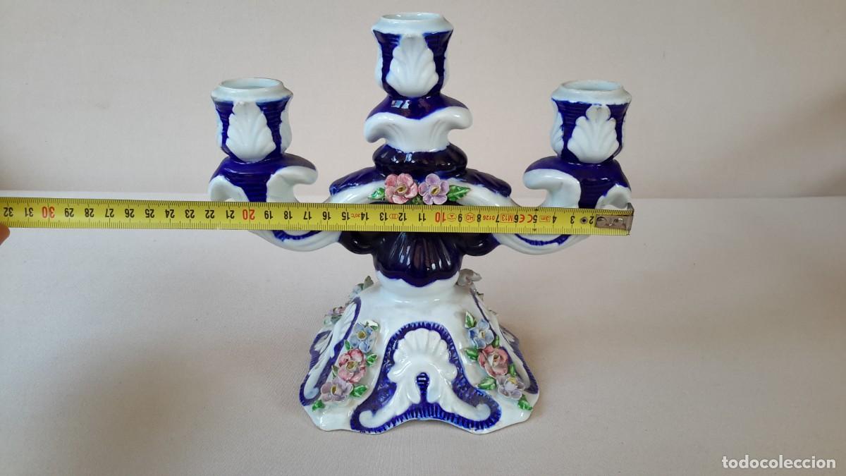Antig&uuml;edades: Candelabro de porcelana - Foto 9