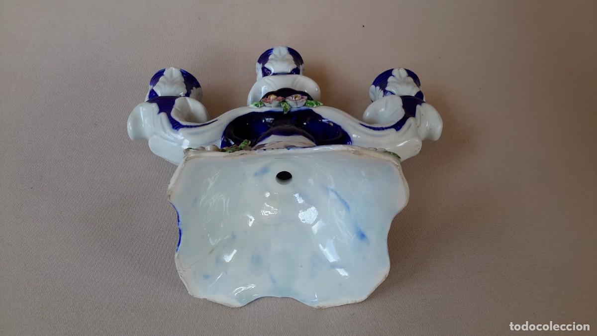 Antig&uuml;edades: Candelabro de porcelana - Foto 10
