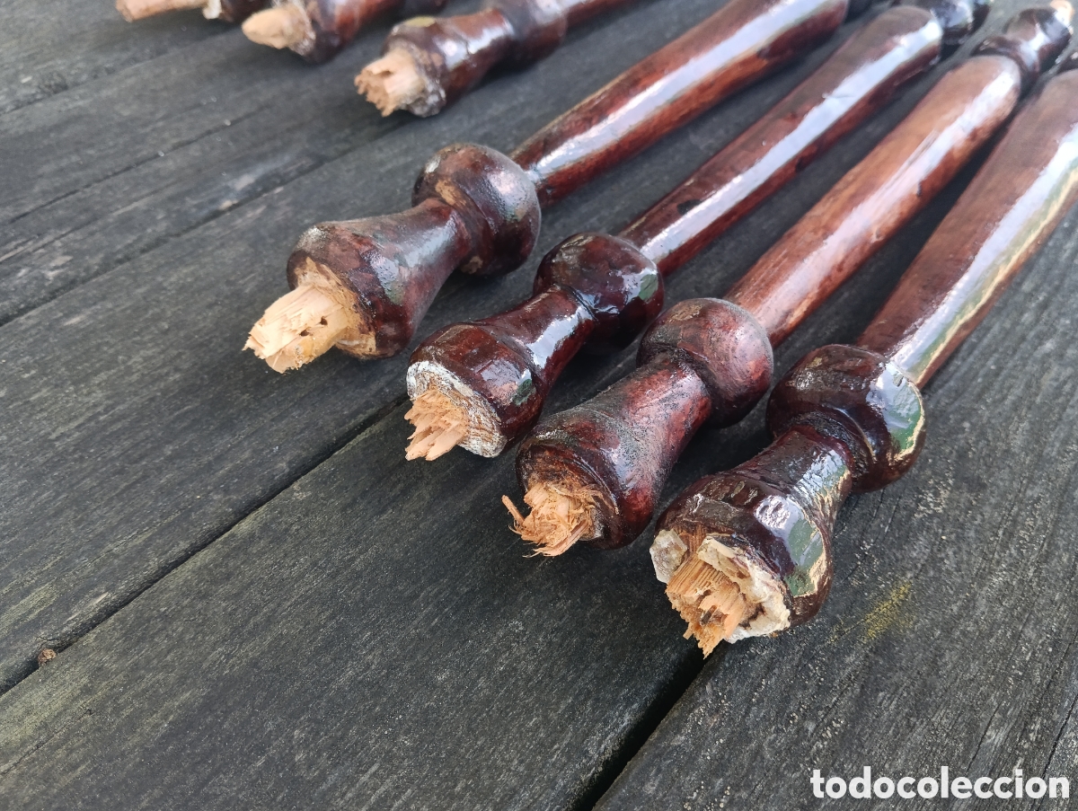 Antig&uuml;edades: BALAUSTRES COLUMNAS REMATES MADERA RESTAURAR MUEBLE. - Foto 5