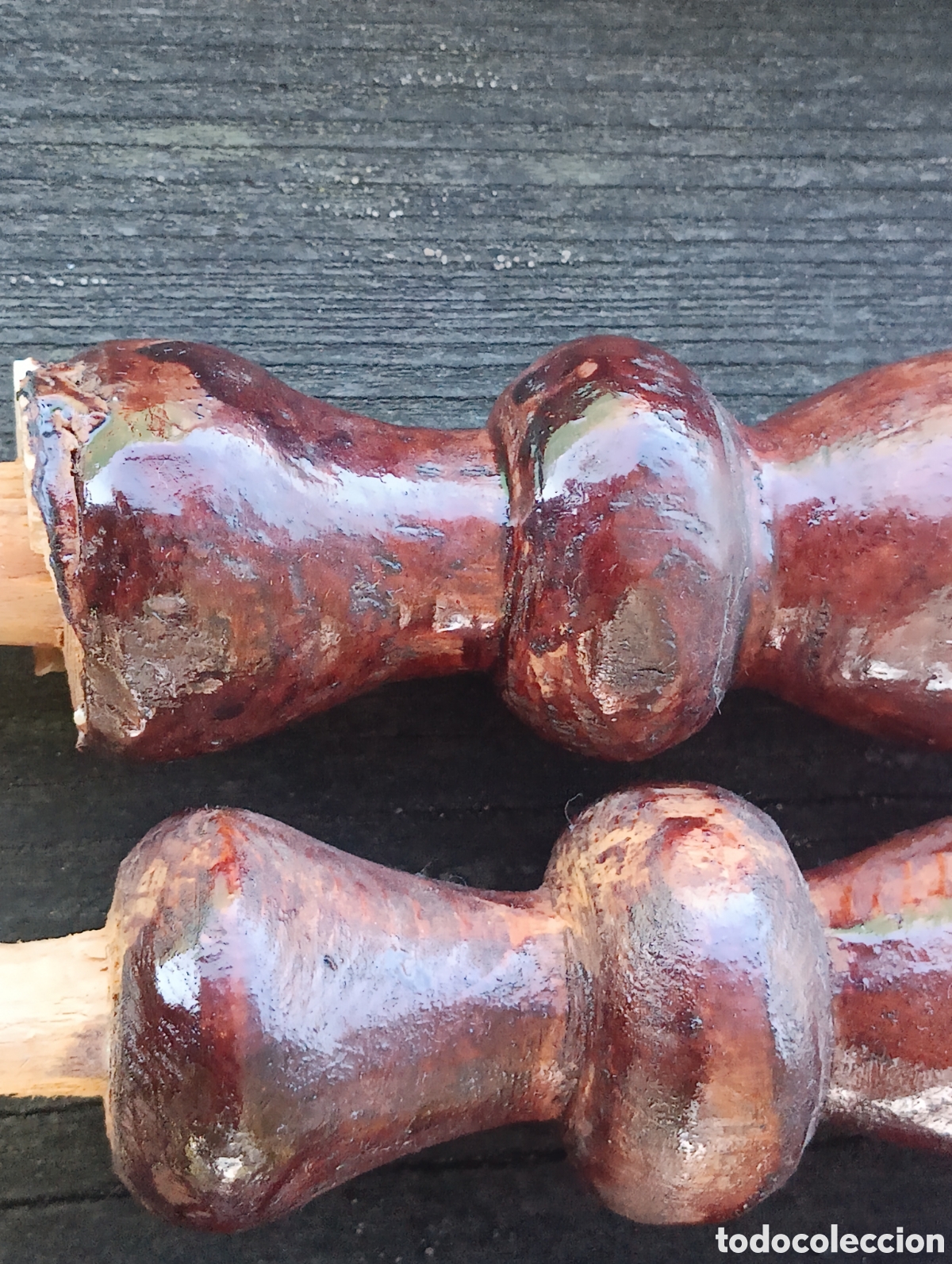 Antig&uuml;edades: BALAUSTRES COLUMNAS REMATES MADERA RESTAURAR MUEBLE. - Foto 10