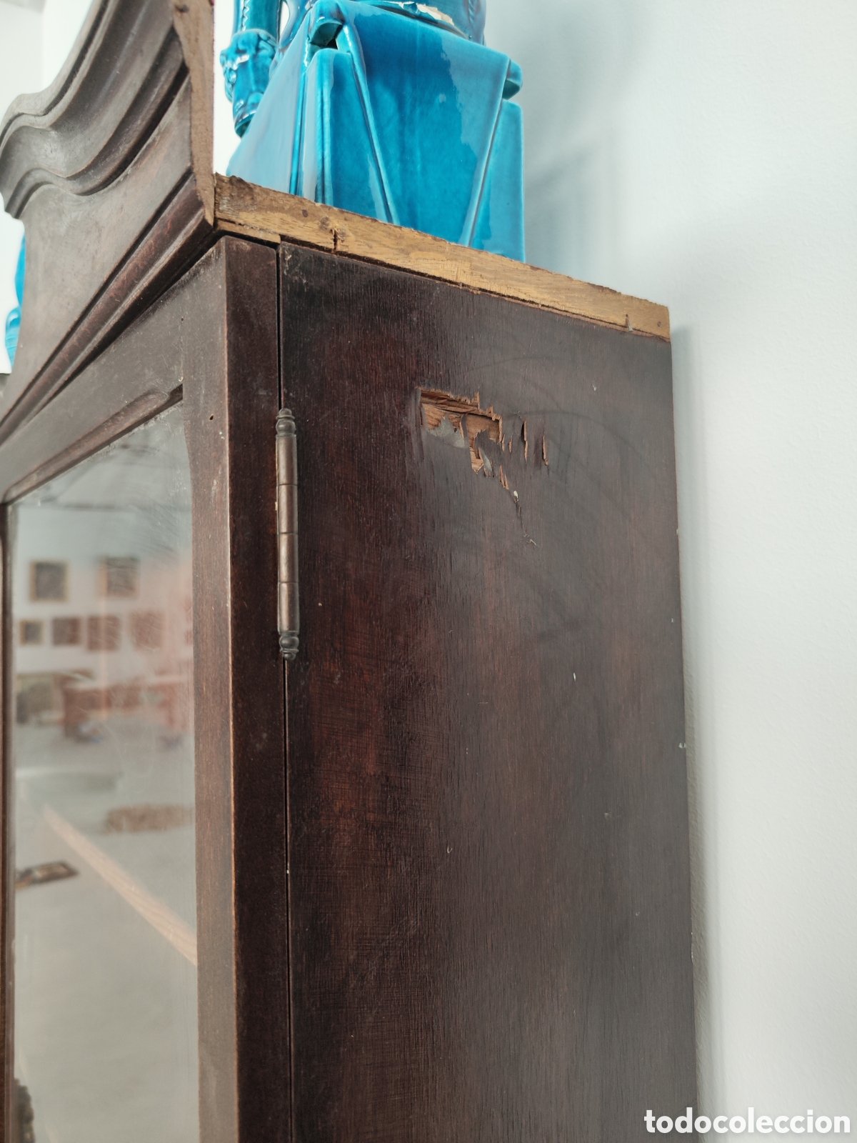 Antig&uuml;edades: Antiguo escritorio con vitrina. - Foto 7