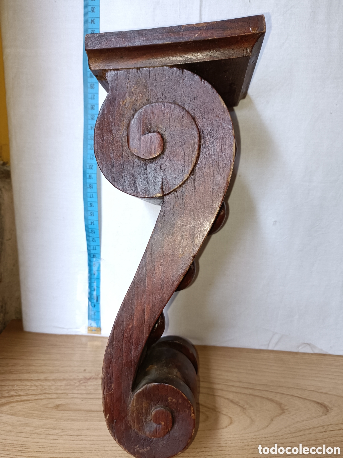 Antig&uuml;edades: Peana, mensula, madera - Foto 2