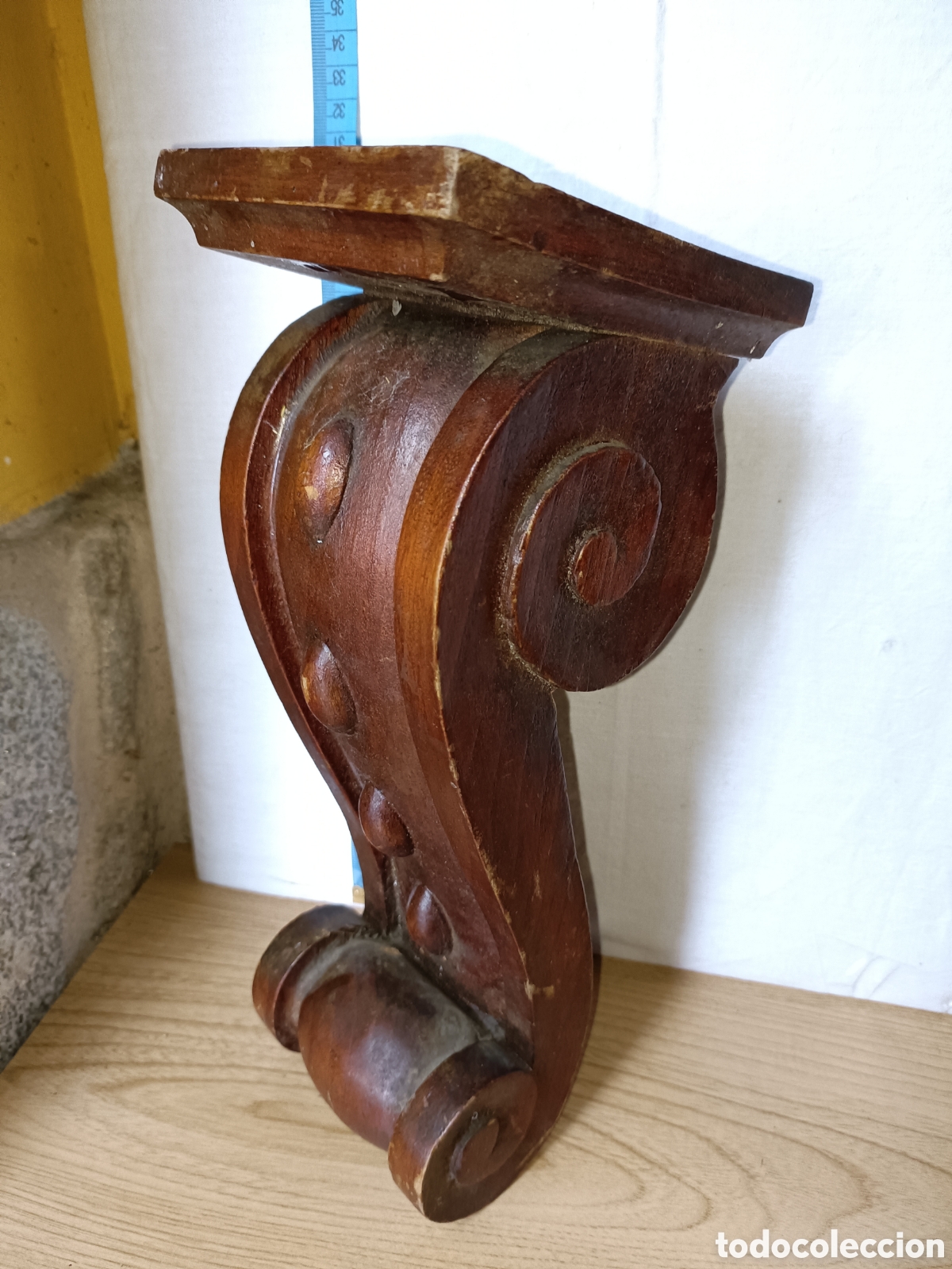 Antig&uuml;edades: Peana, mensula, madera - Foto 7