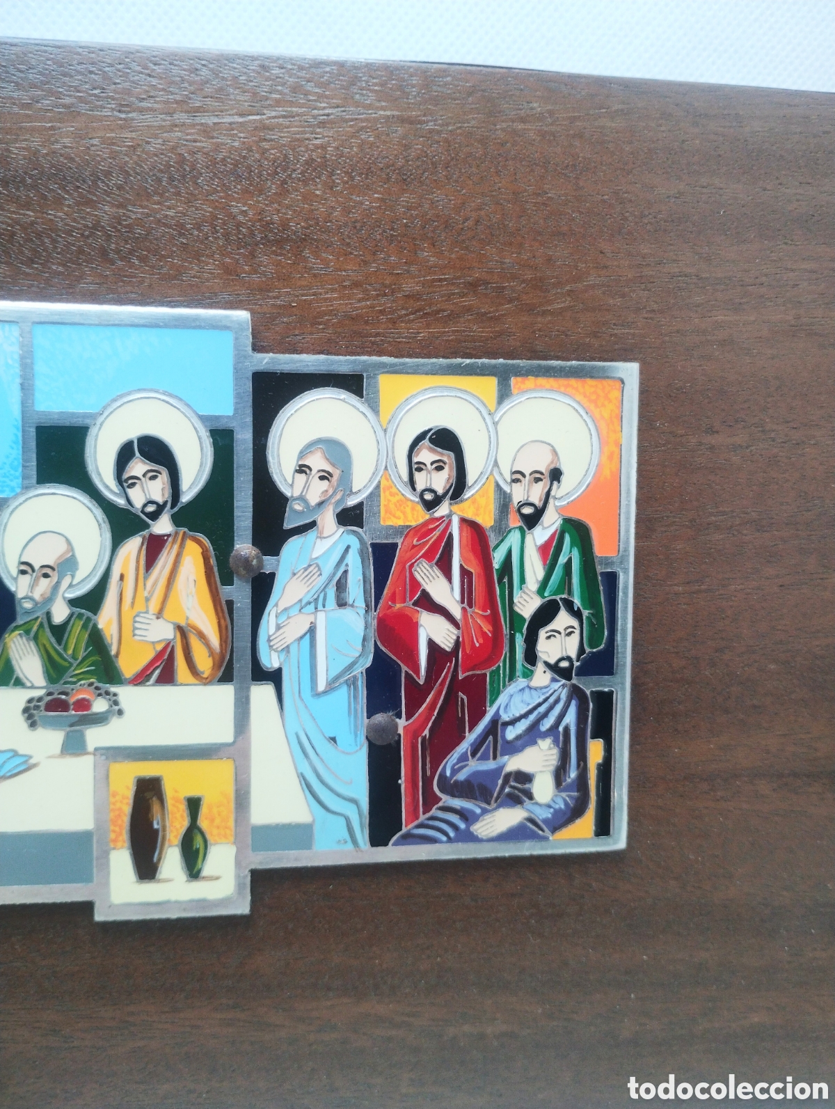 Antig&uuml;edades: Plaf&oacute;n SANTA CENA con esmaltes - Foto 4