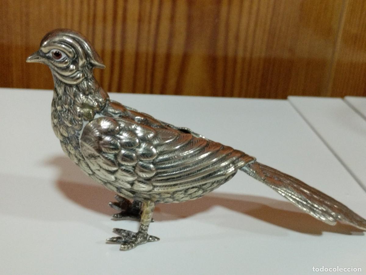 Antig&uuml;edades: figura de pajaro plateado - Foto 2