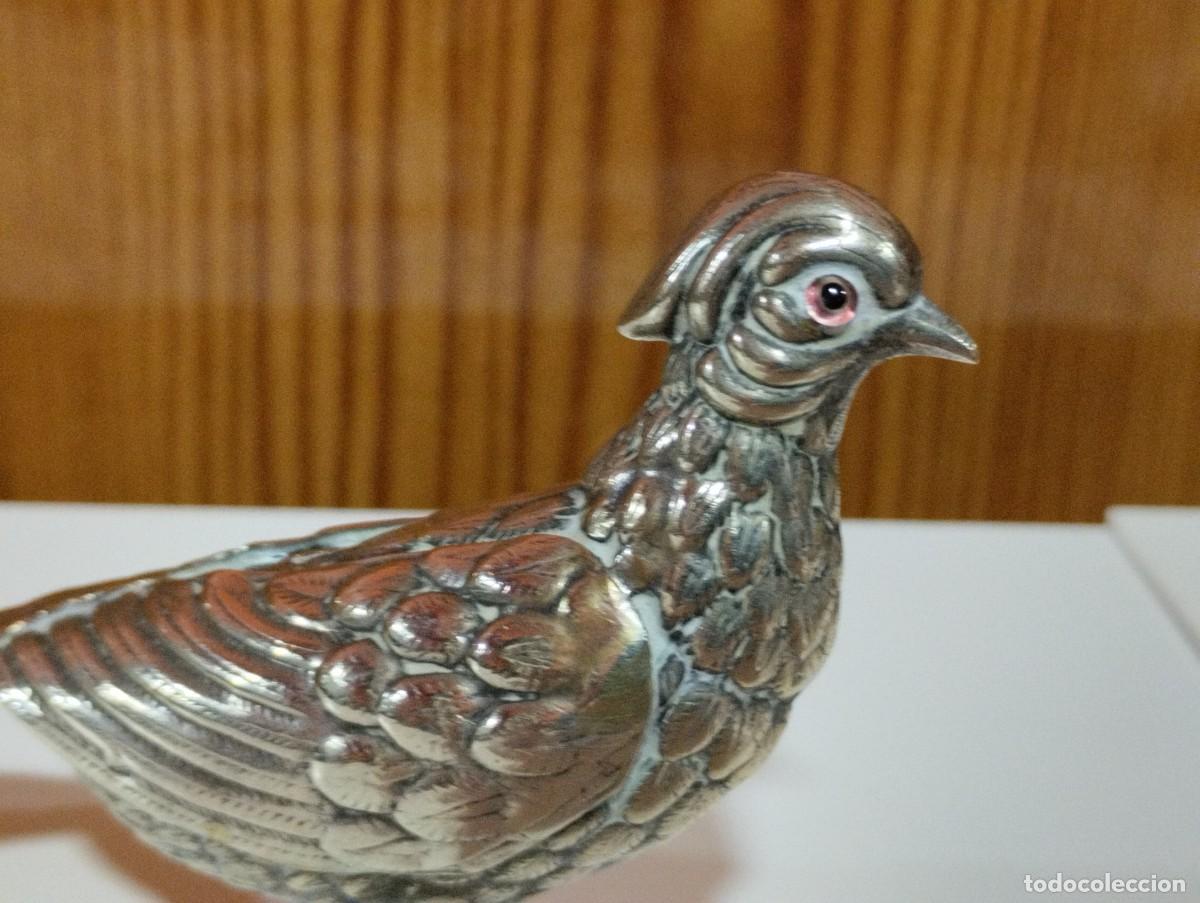 Antig&uuml;edades: figura de pajaro plateado - Foto 3