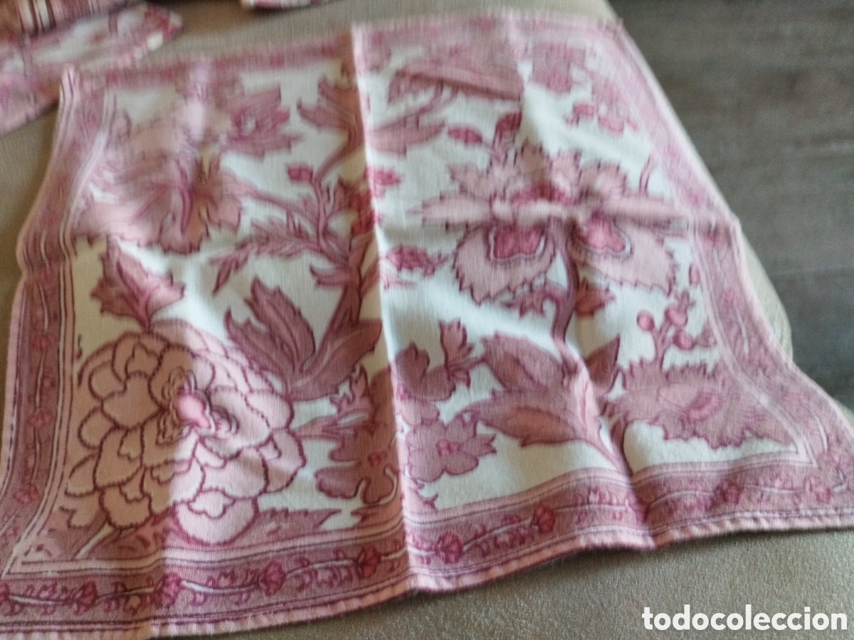 Antig&uuml;edades: *8 SERVILLETAS ESTAMPADA. (Rf:185/*) - Foto 2