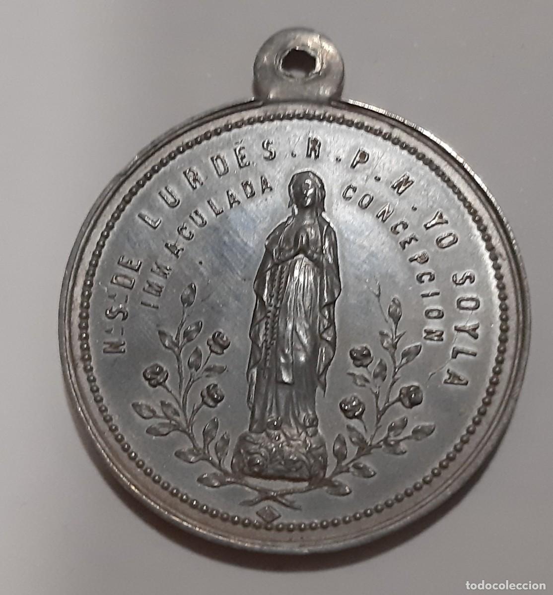 Antig&uuml;edades: MEDALLA DE LOURDES YO SOY LA INMACULADA CONCEPCI&Oacute;N - Foto 1