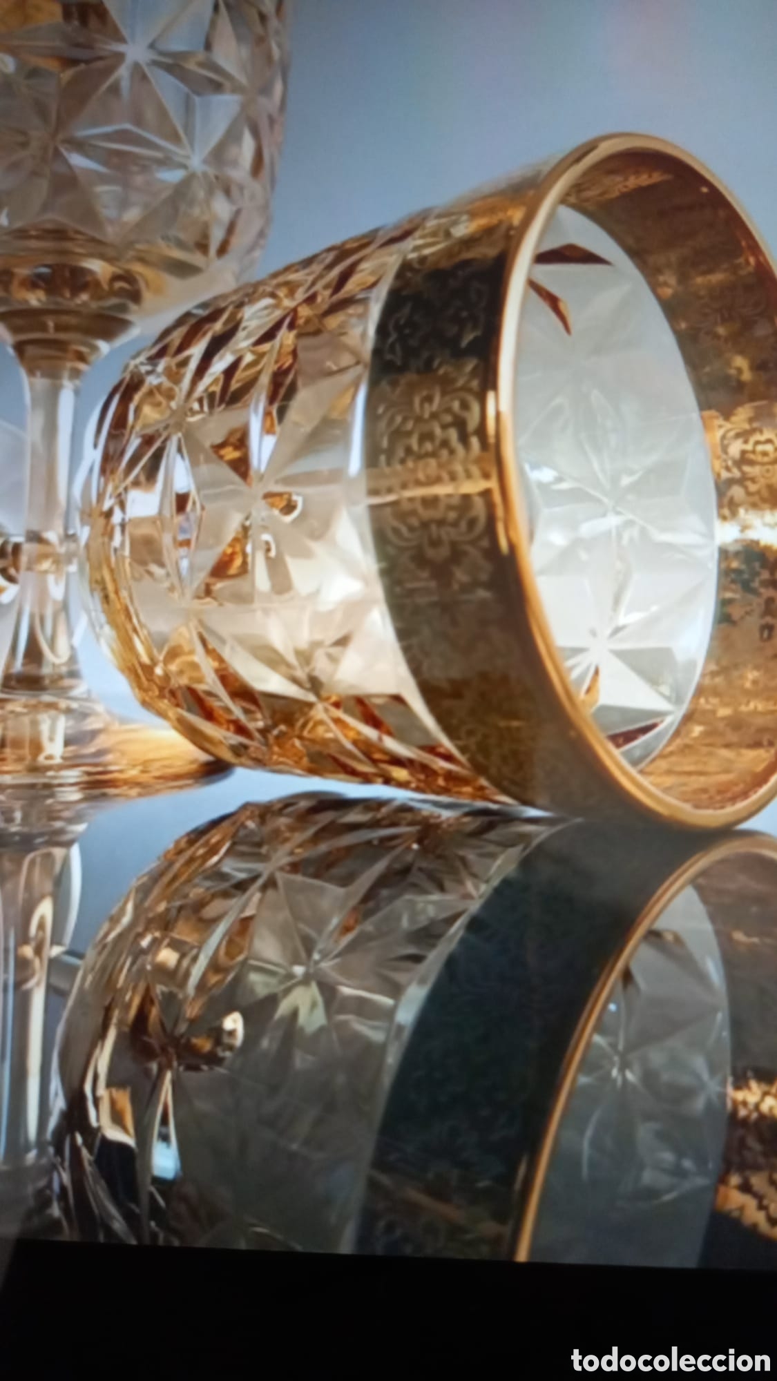 Antig&uuml;edades: Copas de cristal grandes de cristal - Foto 4