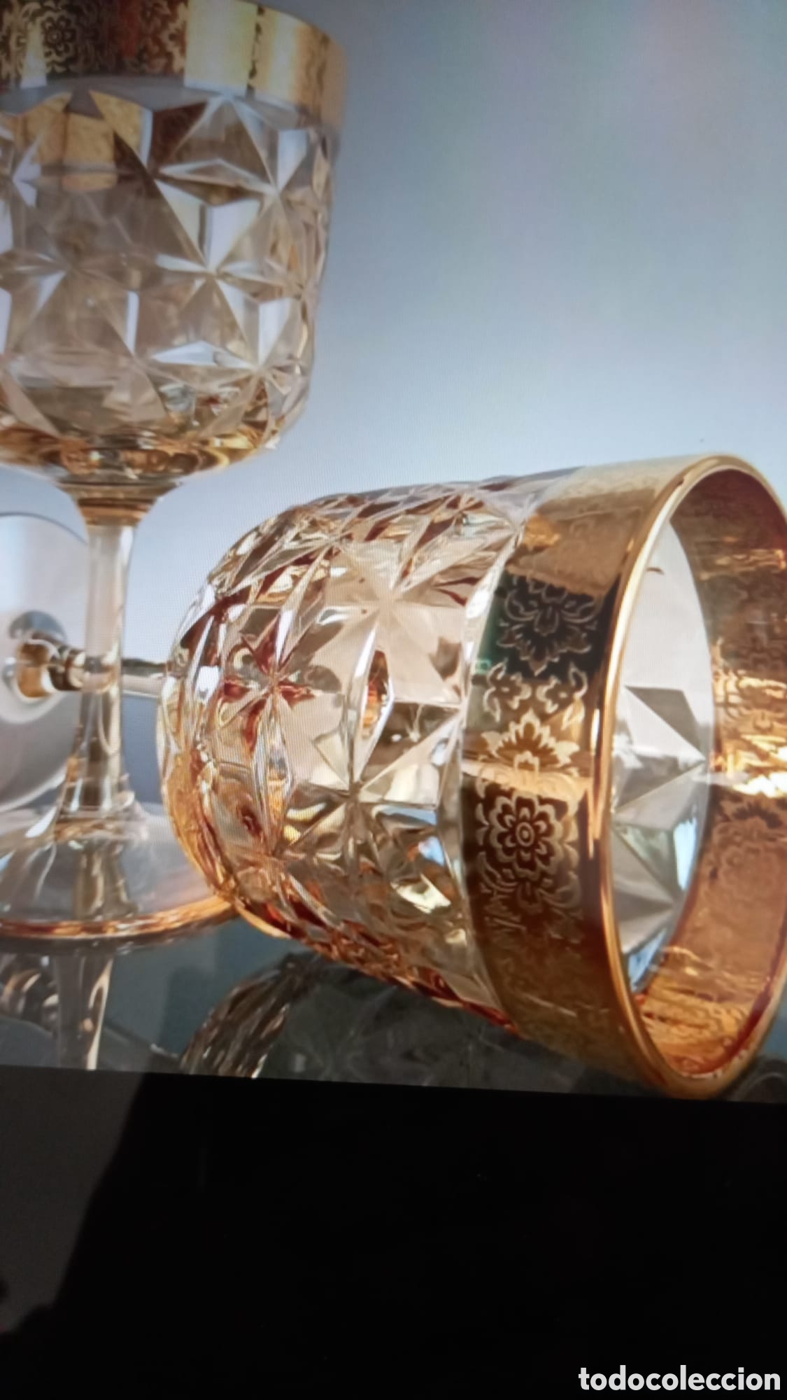 Antig&uuml;edades: Copas de cristal grandes de cristal - Foto 7