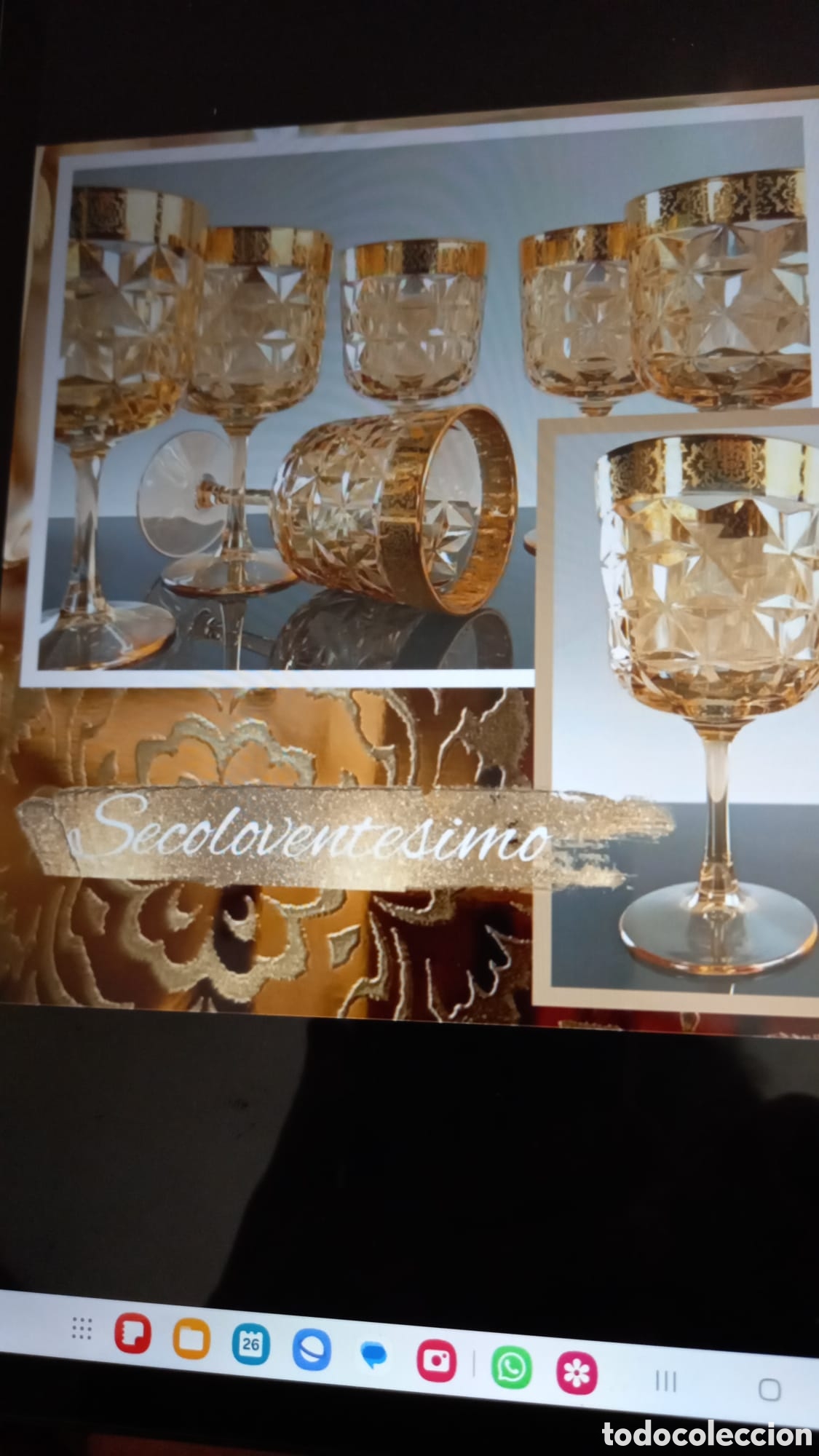 Antig&uuml;edades: Copas de cristal grandes de cristal - Foto 8
