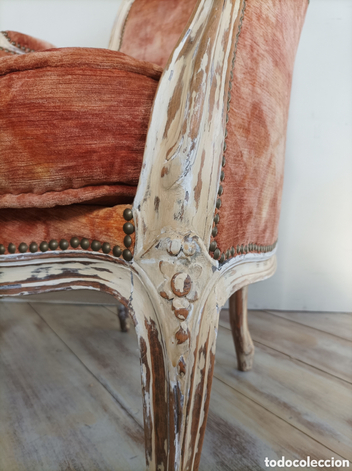 Antig&uuml;edades: Sill&oacute;n antiguo. Francia S.XIX - Foto 4