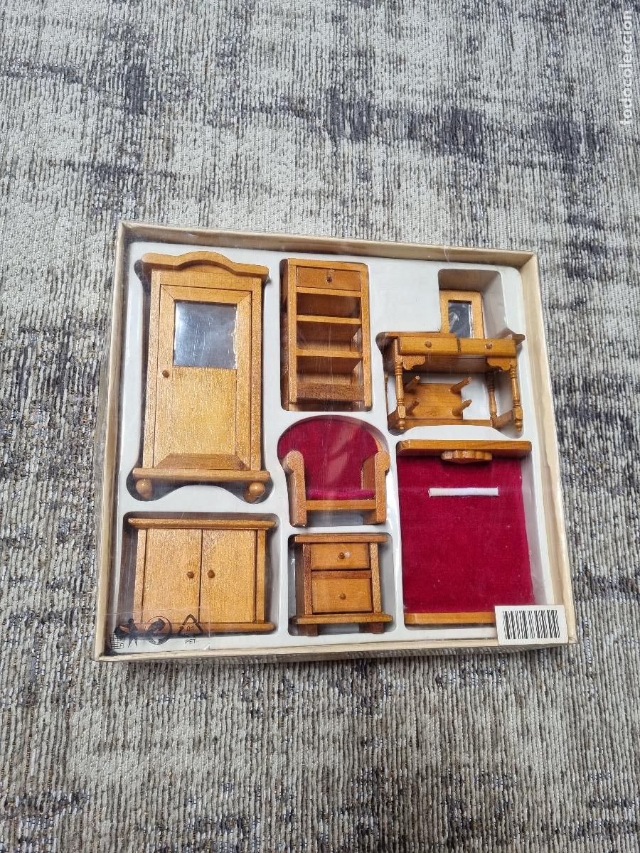 Antig&uuml;edades: SET MINI-MUEBLES MADERA - Foto 3