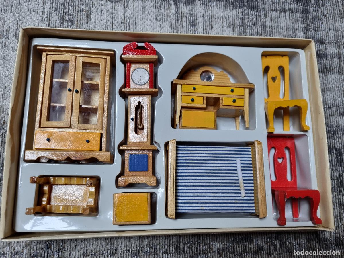 Antig&uuml;edades: SET MINI-MUEBLES MADERA - Foto 8