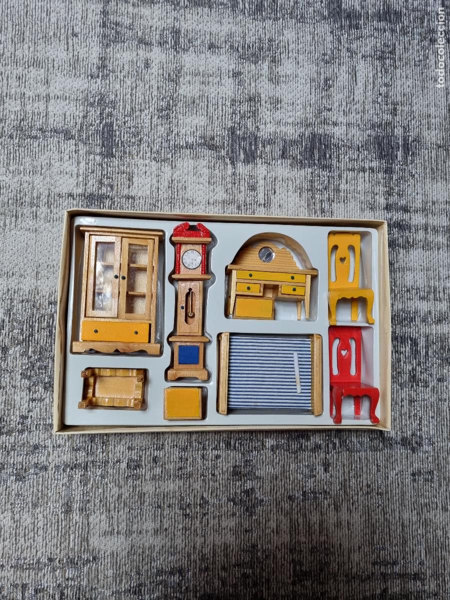 Antig&uuml;edades: SET MINI-MUEBLES MADERA - Foto 10