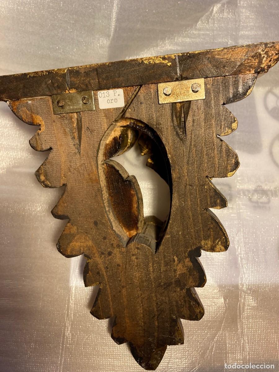 Antig&uuml;edades: LOTE 2 MENSULAS de MADERA CON PAN DE ORO. - Foto 9