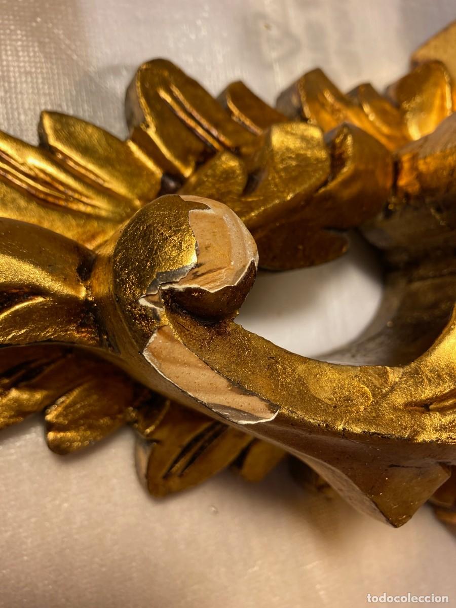 Antig&uuml;edades: LOTE 2 MENSULAS de MADERA CON PAN DE ORO. - Foto 16