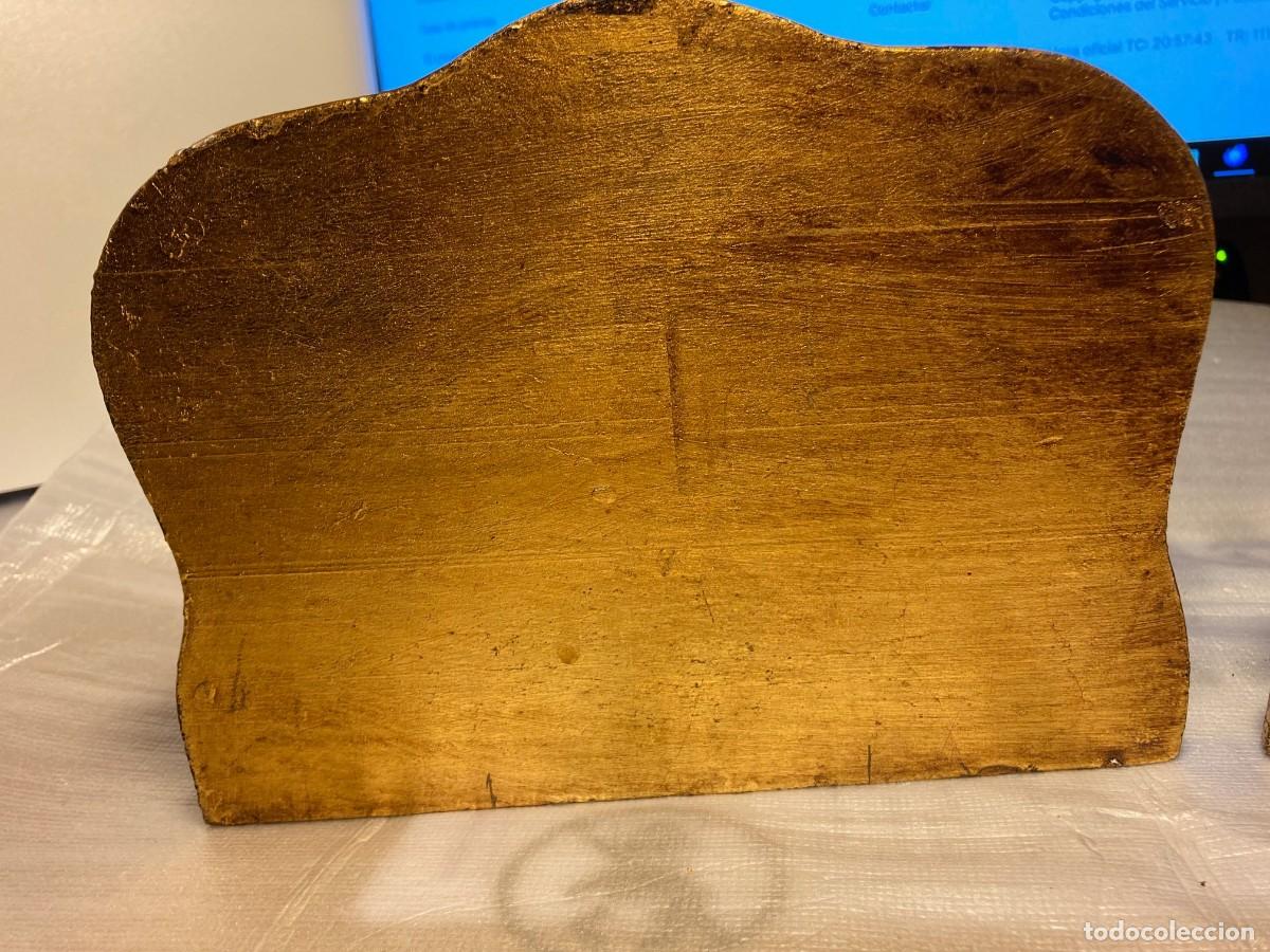 Antig&uuml;edades: LOTE 2 MENSULAS de MADERA CON PAN DE ORO. - Foto 17