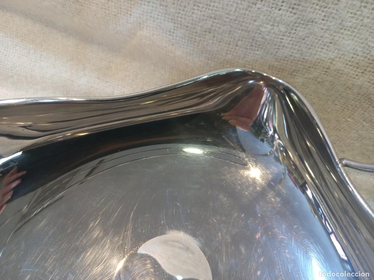 Antig&uuml;edades: CESTA-CENTRO 30cm (alpaca plateada) &uml;ALOSA&uml; cuadrangular - Foto 10