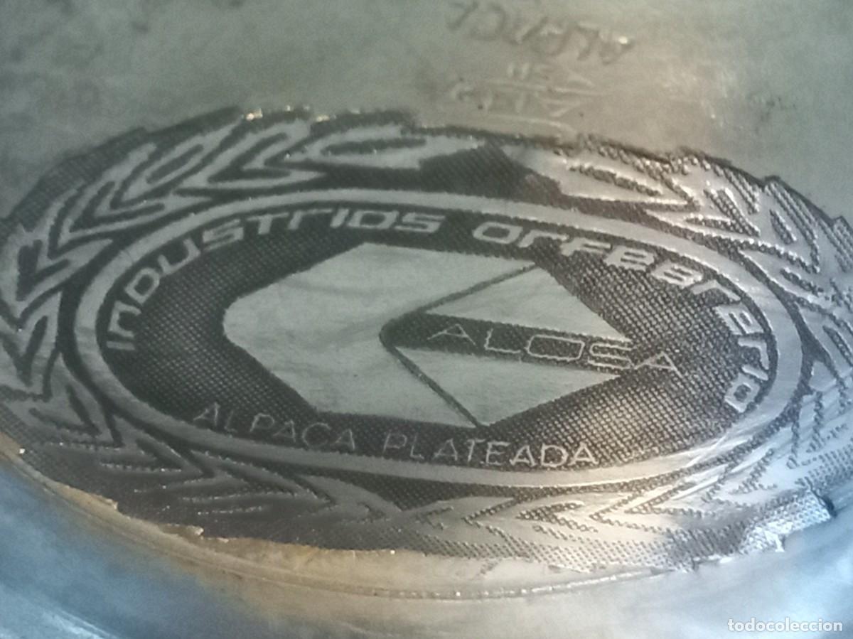 Antig&uuml;edades: CESTA-CENTRO 30cm (alpaca plateada) &uml;ALOSA&uml; cuadrangular - Foto 15